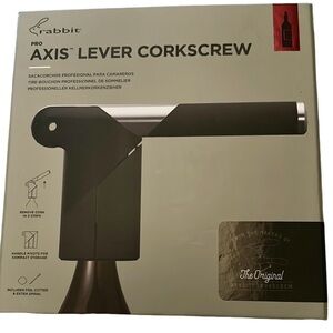 NEW Ravvit Pro Axis Lever Corkscrew - Black